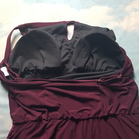 Aqua Green High Neck Swim Romper with Pockets - Picture 4 of 10